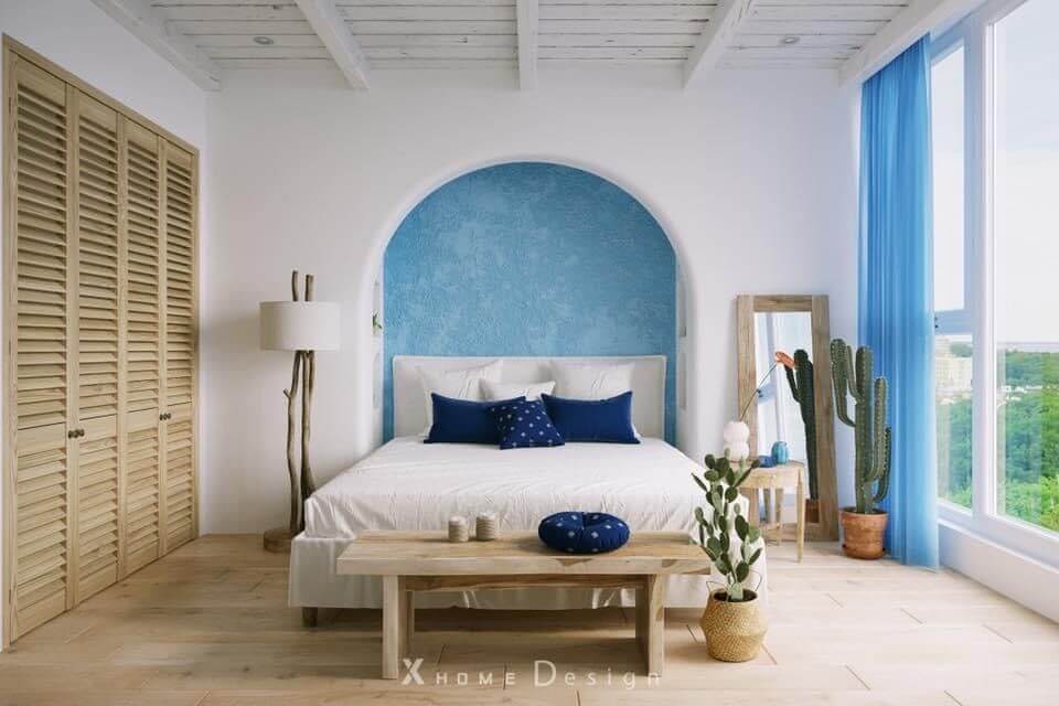 роскошная в греческом стиле спальня