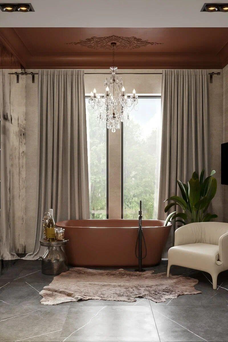современная в английском стиле ванная комната
