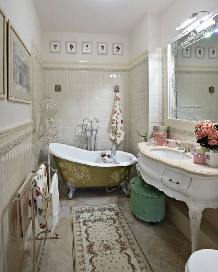 пленительная в английском стиле ванная комната