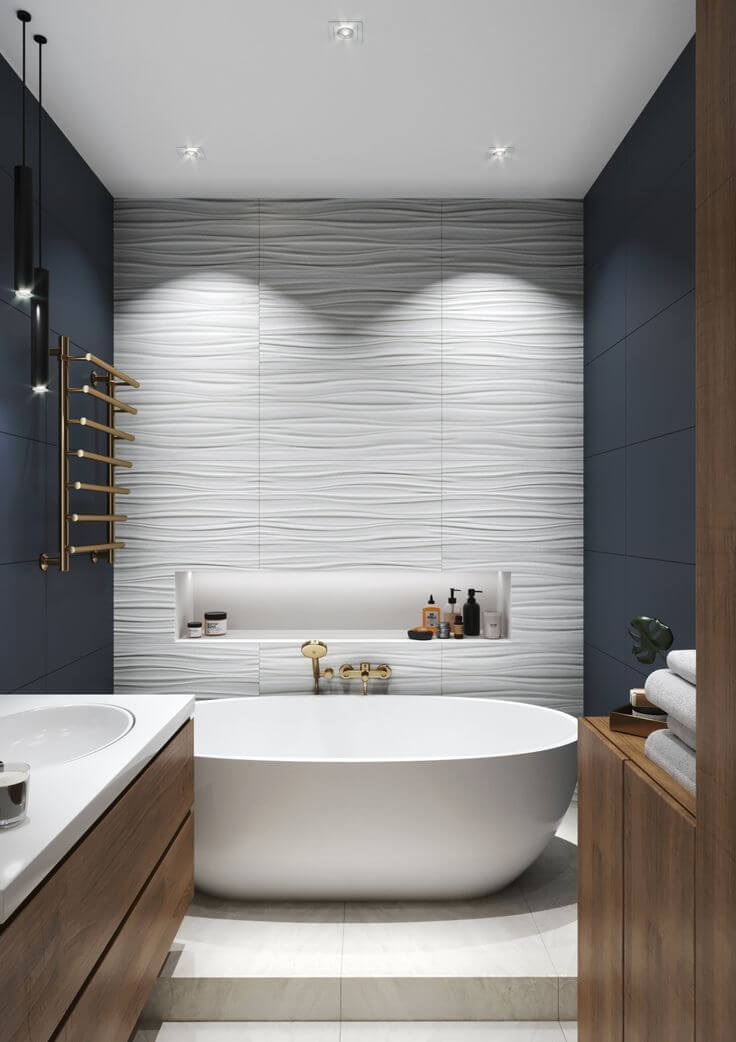 современная в стиле модерн ванная комната