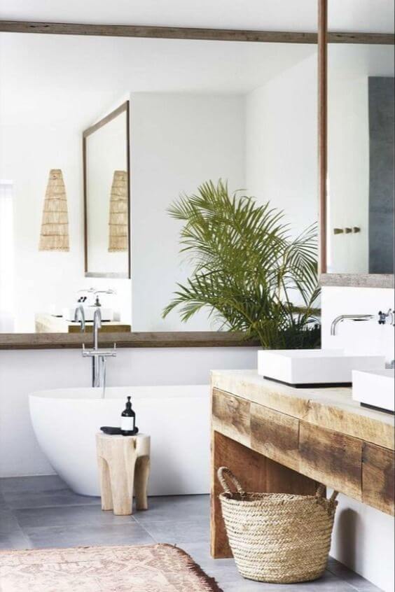 классическая в эко-стиле ванная комната