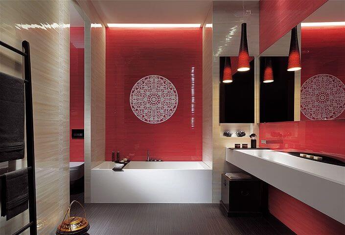 изысканная в китайском стиле ванная комната