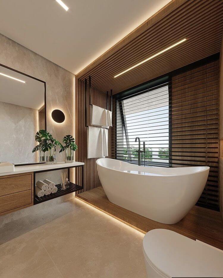 бесподобная в китайском стиле ванная комната