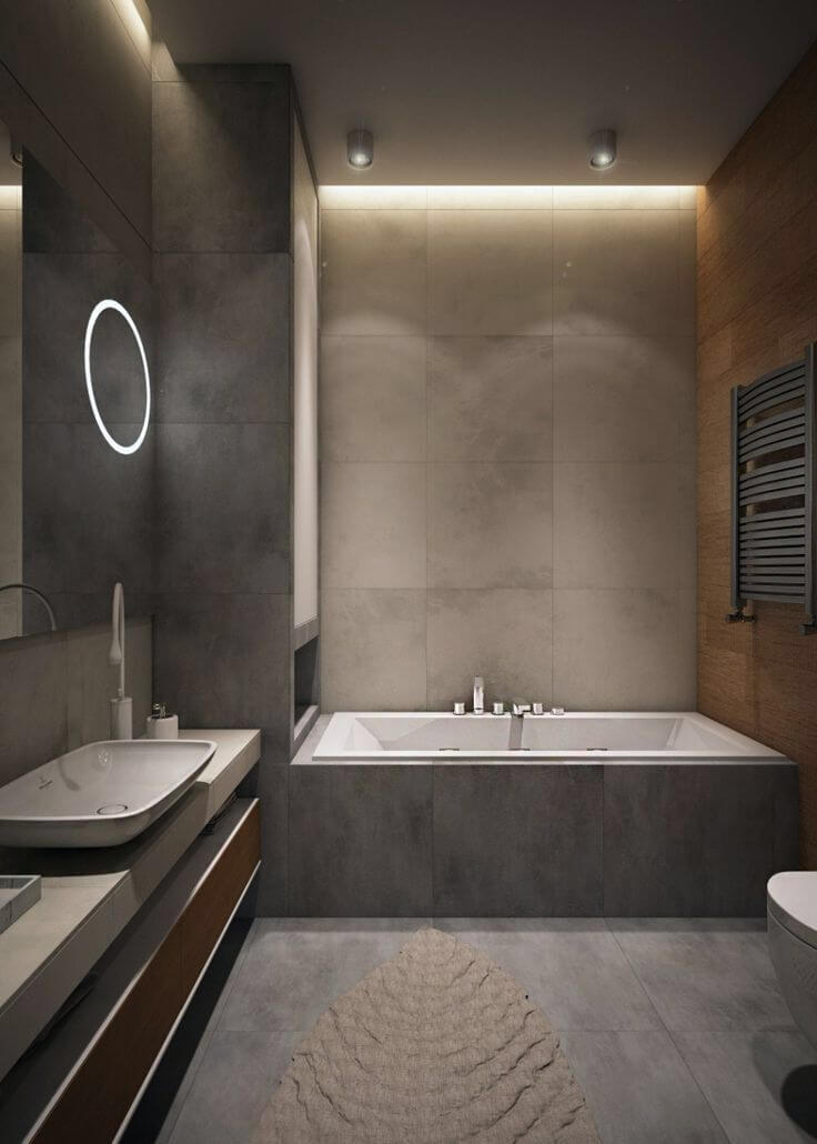 очаровательная в стиле модерн ванная комната