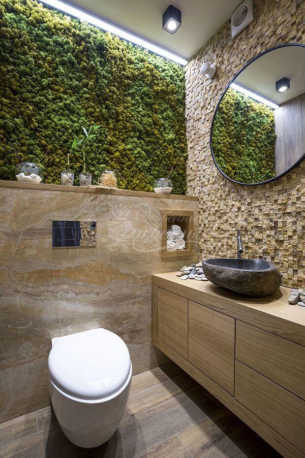 роскошная в эко-стиле ванная комната