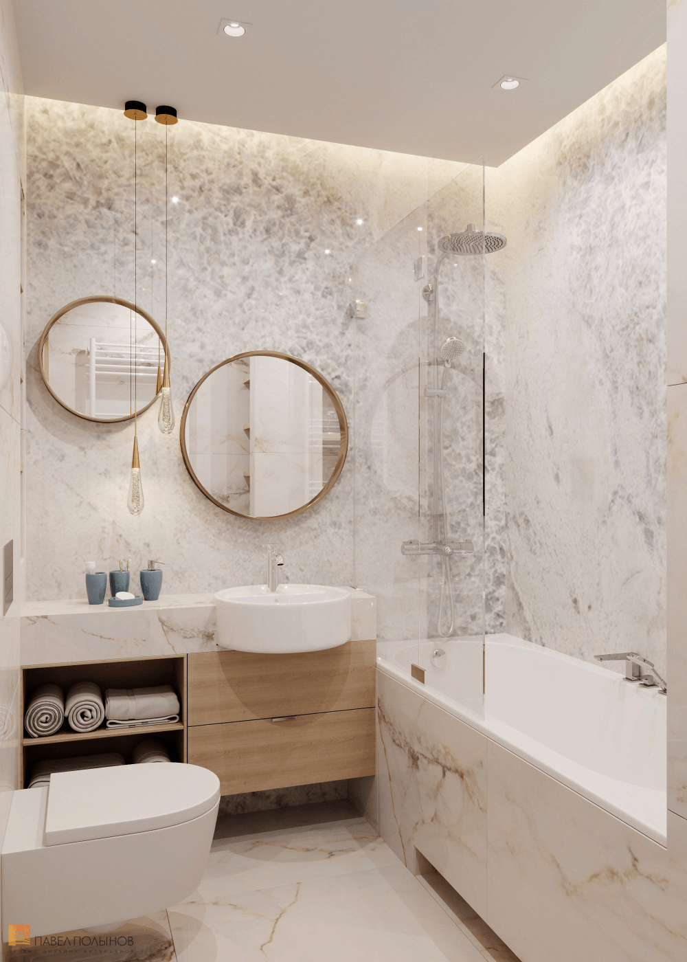 изысканная в стиле модерн ванная комната