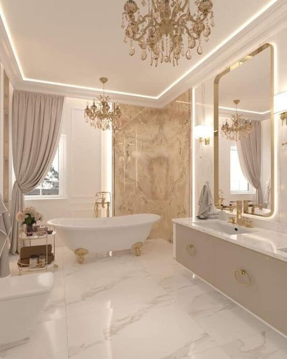 современная в стиле барокко ванная комната