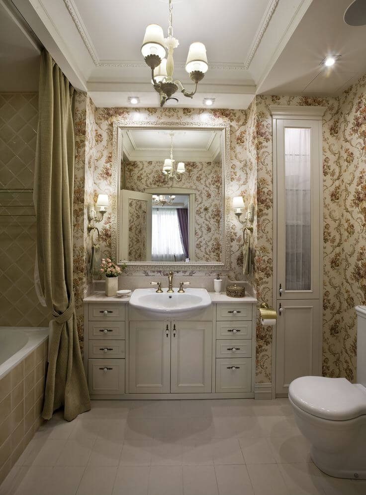 в стиле барокко ванная комната дивная