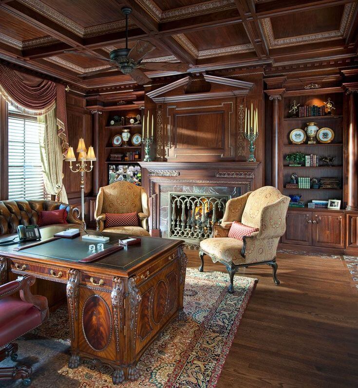 симпатичный кабинет в стиле барокко