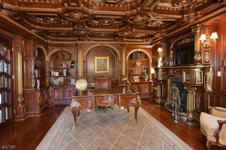большой кабинет в стиле барокко