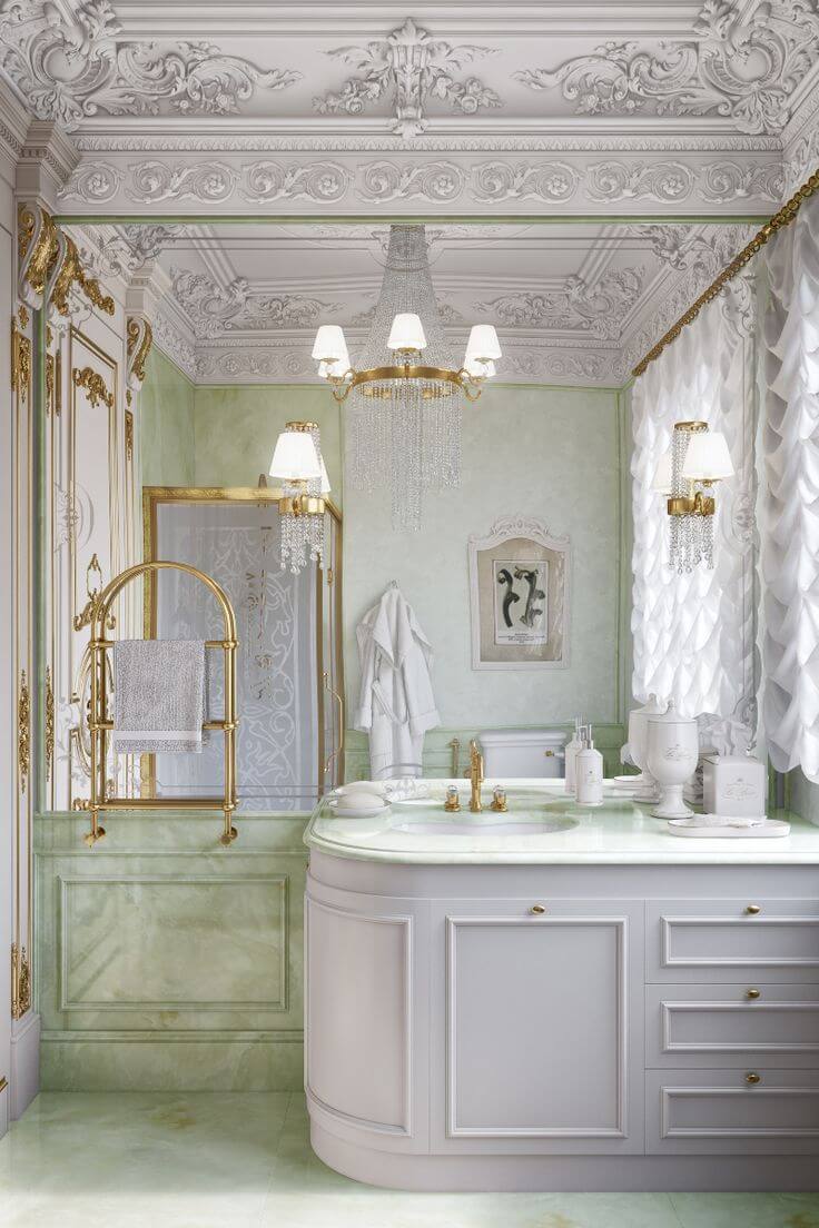 пленительная в стиле рококо ванная комната